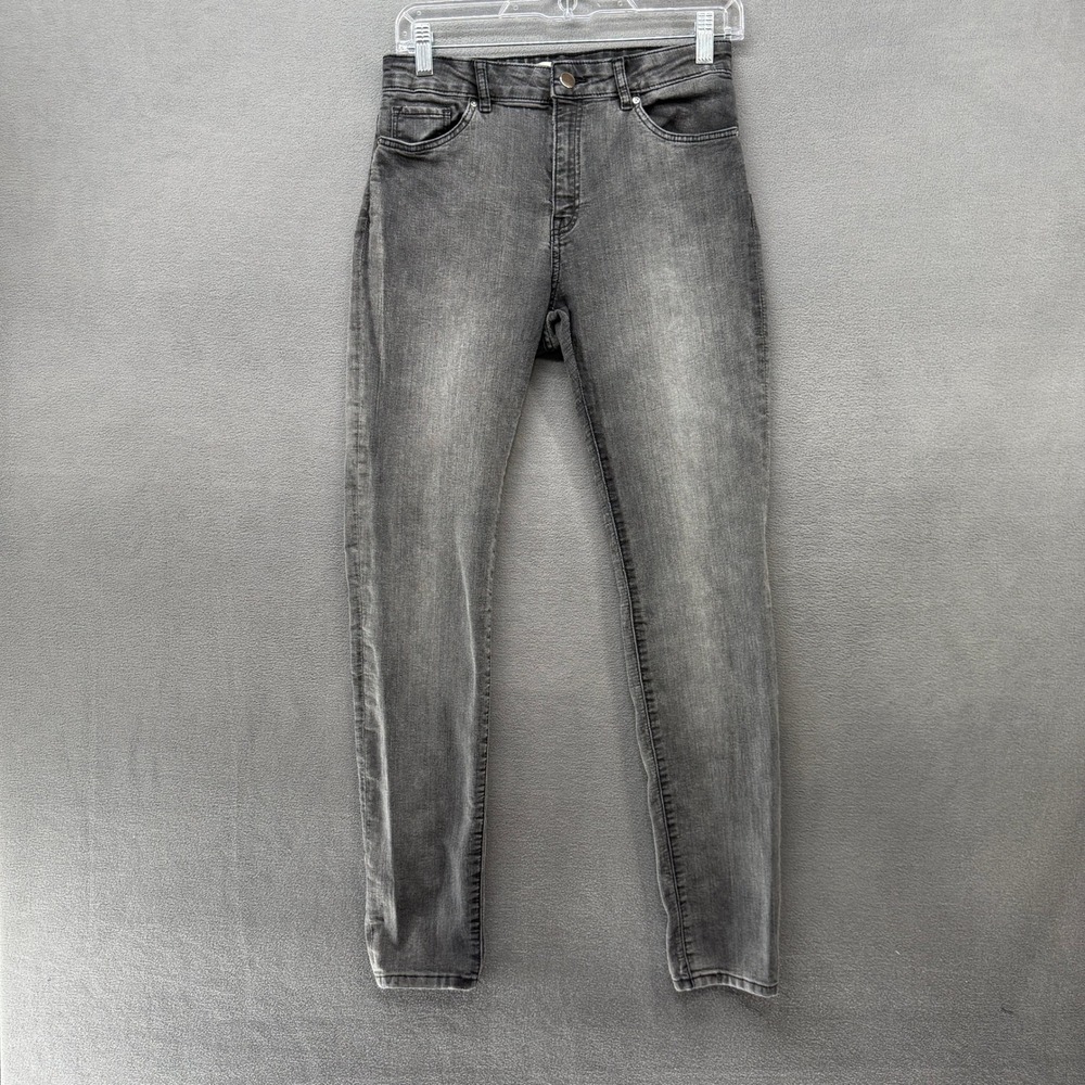 H&M Womens High Rise Skinny Jeans Size 8 Gray Faded Stretch Denim
